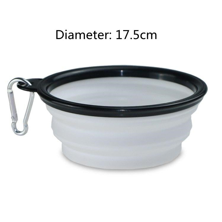 Folded silicone pet bowl