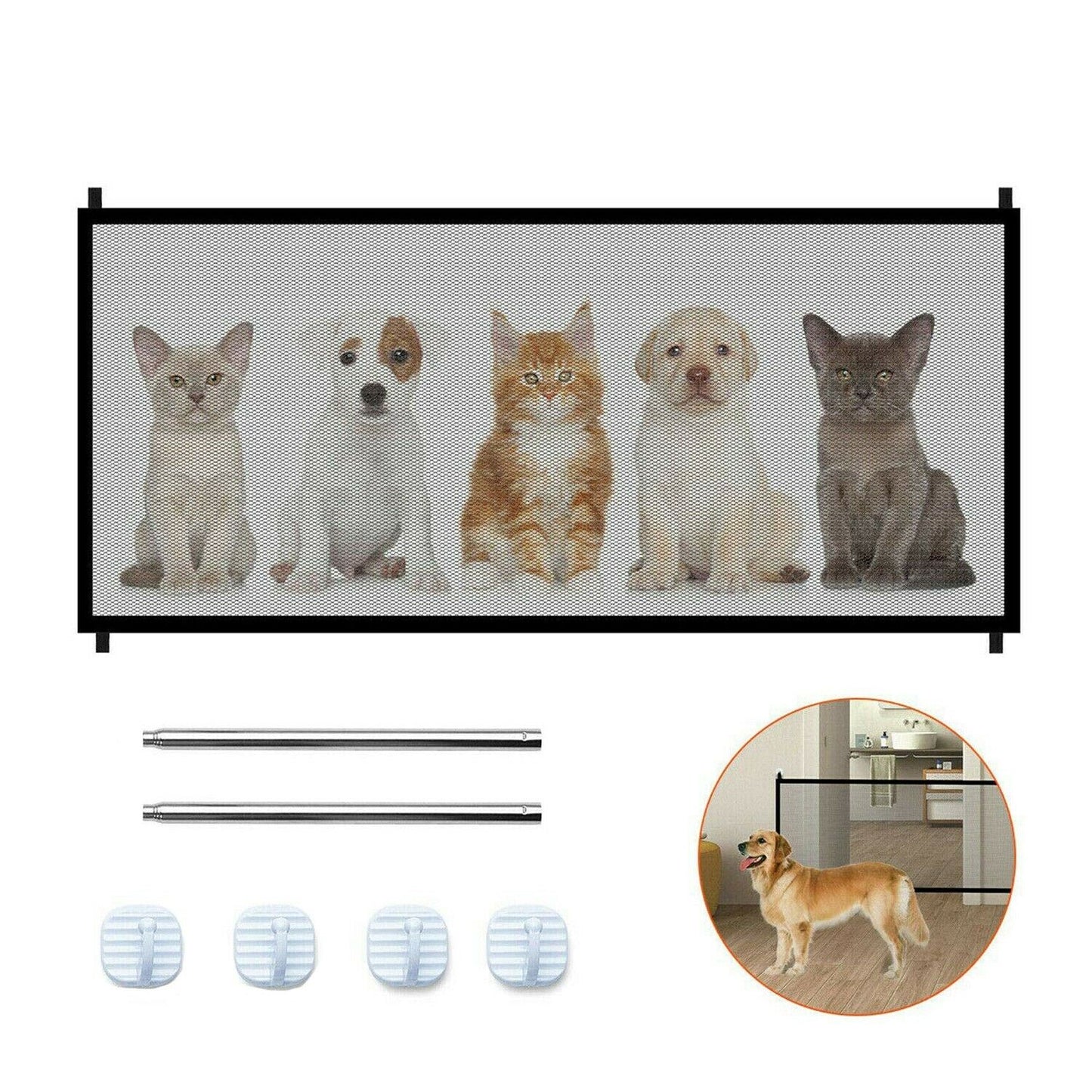 Pet Safety Enclosure Gate Mesh | Baby Dog Fences