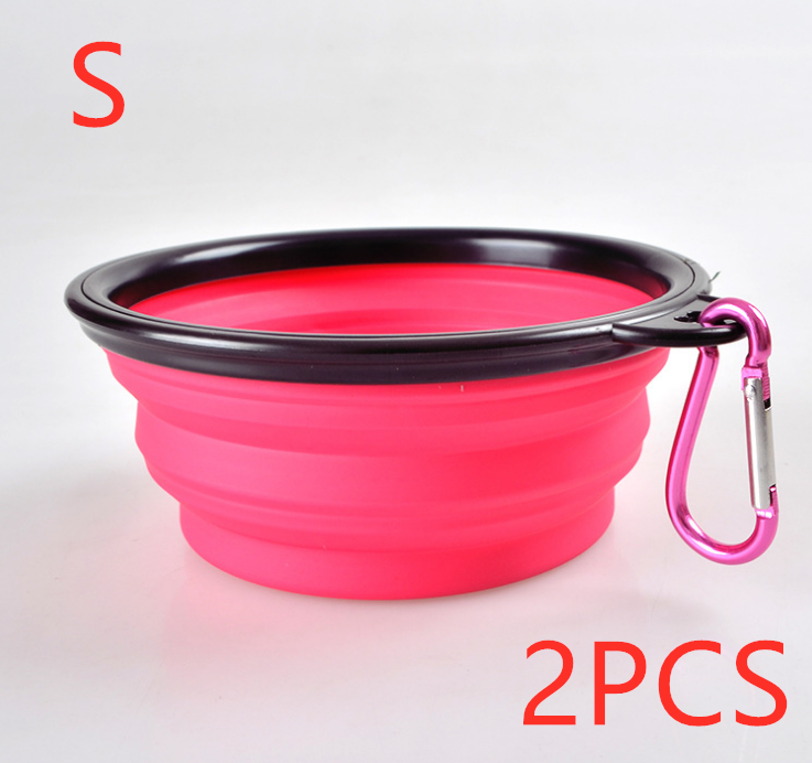 Folded silicone pet bowl