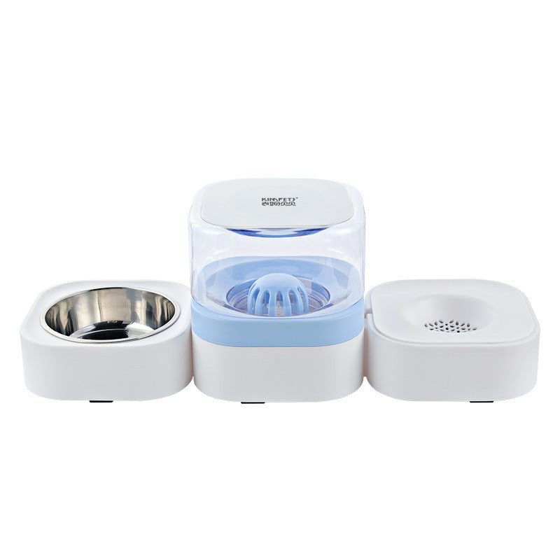 Cat and Pet Water Dispenser with Feeding Bowl