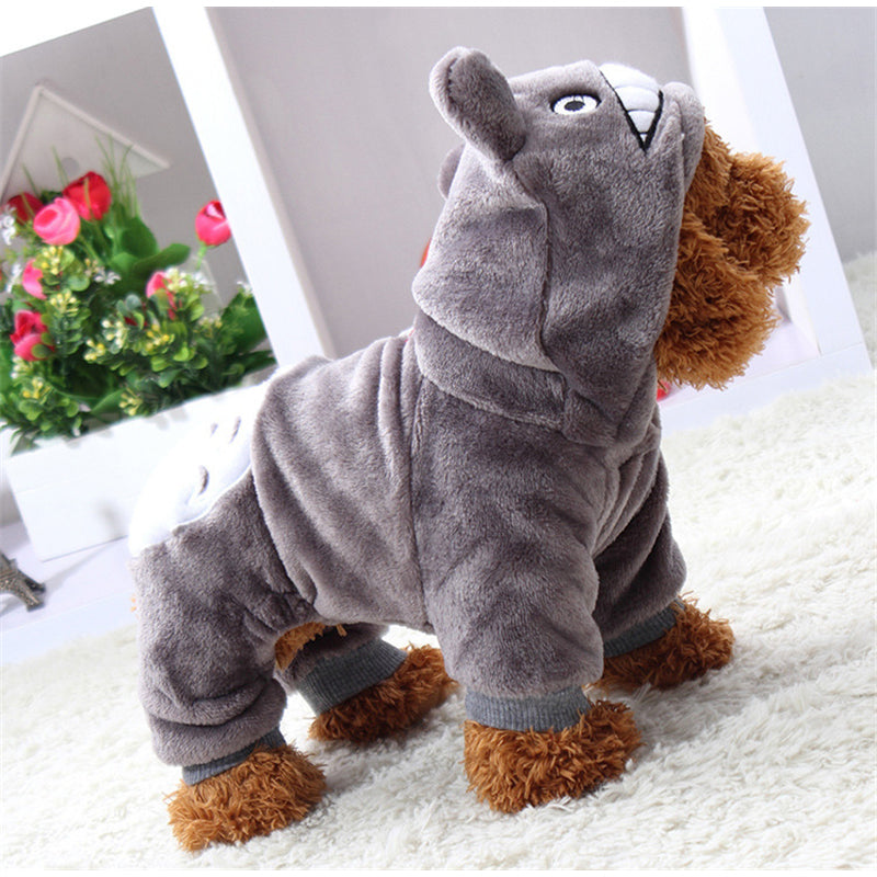 Cute Soft Fleece Pajamas Jumpsuit Clothes for Pets