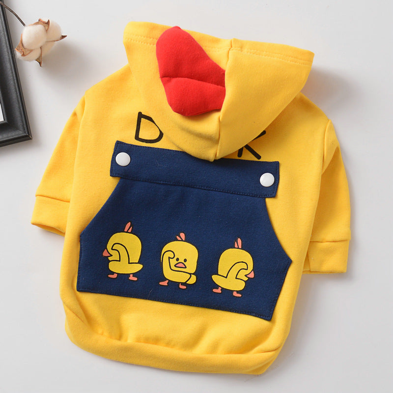 Yellow Duck Dog Hoodie for Bulldogs | Cute Dogs Clothes