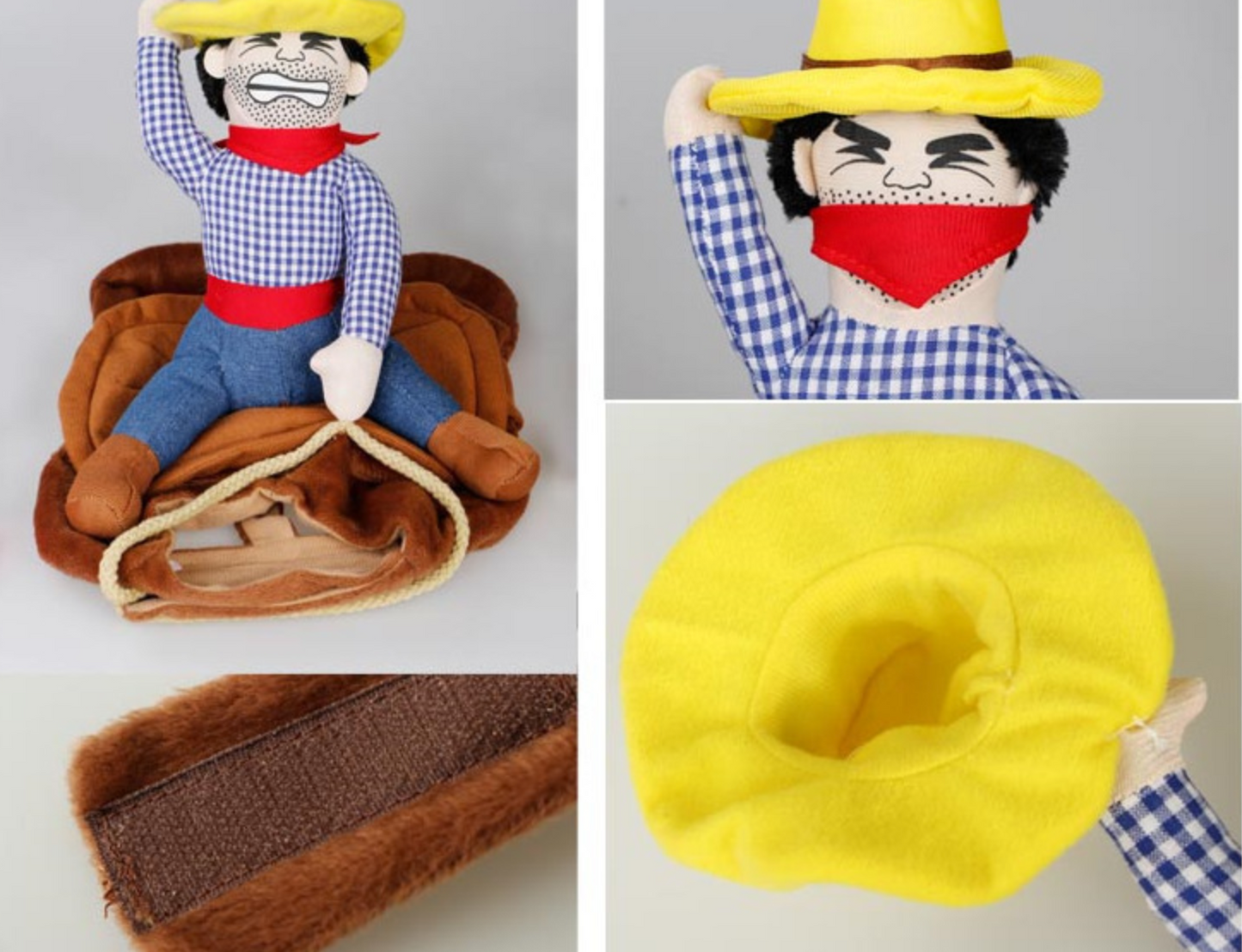 Riding Halloween Dog Cat Cowboy Rider Costume