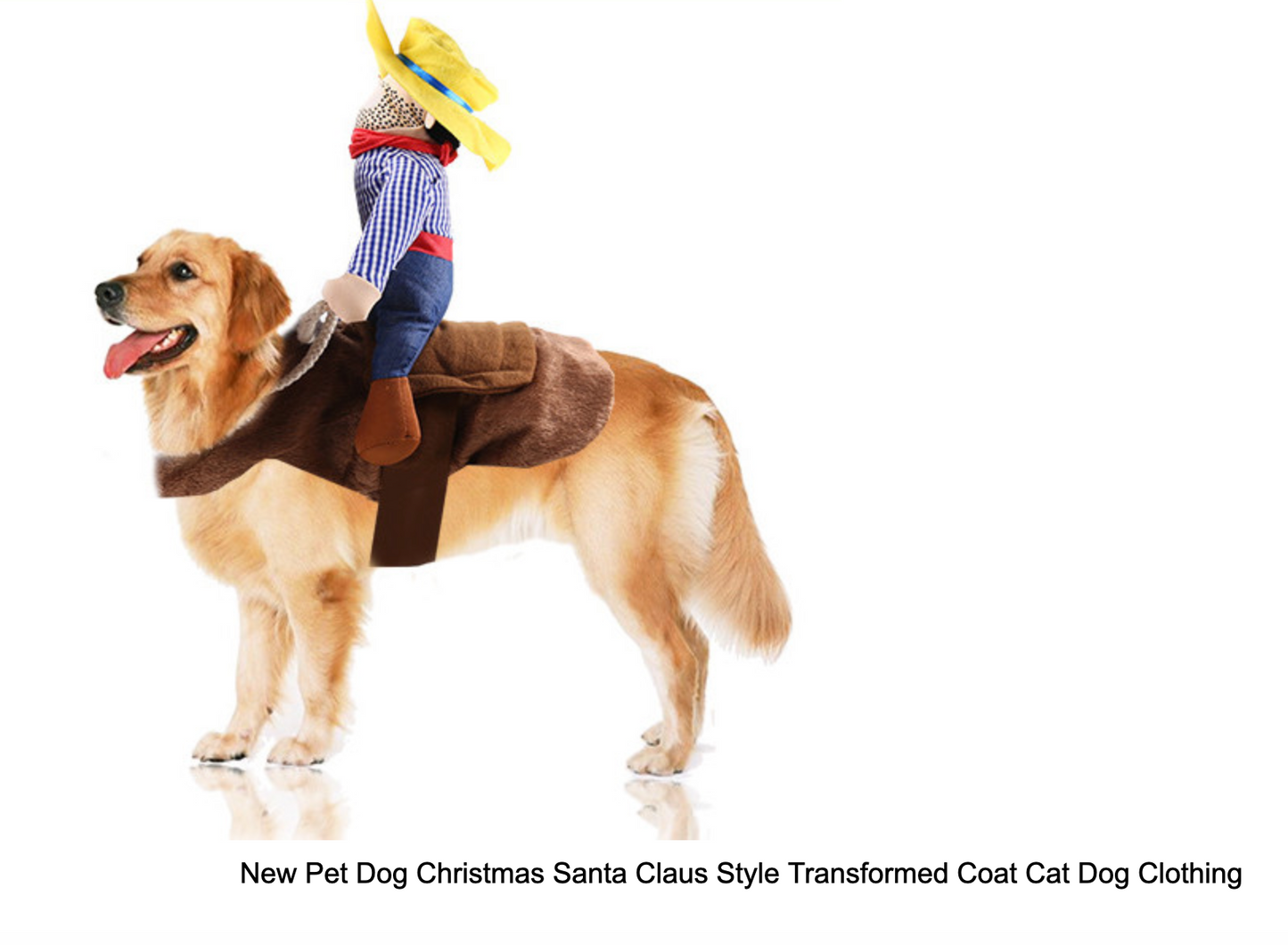 Riding Halloween Dog Cat Cowboy Rider Costume