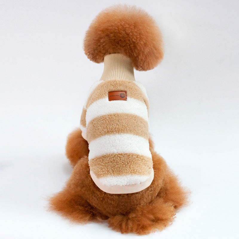 Coral Fleece Turtleneck Clothes for Pets Dogs