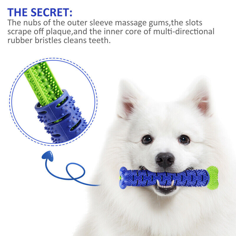 Pet Dog Molar Brushing Stick, Dog Chew Bite Teeth Cleaning Toothbrush