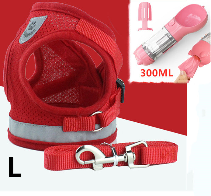 Breathable Mesh Chest Back Pet Leash