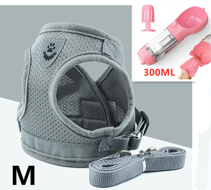 Breathable Mesh Chest Back Pet Leash