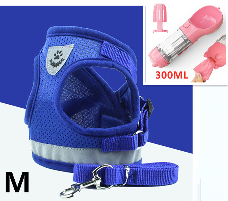 Breathable Mesh Chest Back Pet Leash