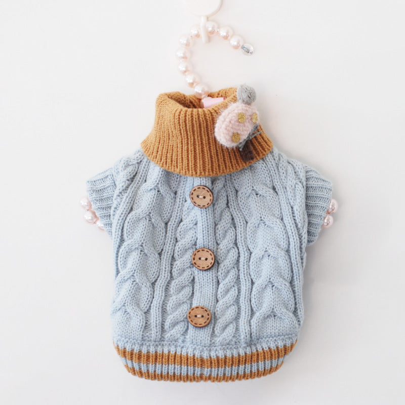 Classic Knitted Warm Pet Sweater Clothing For Small Dogs And Cats