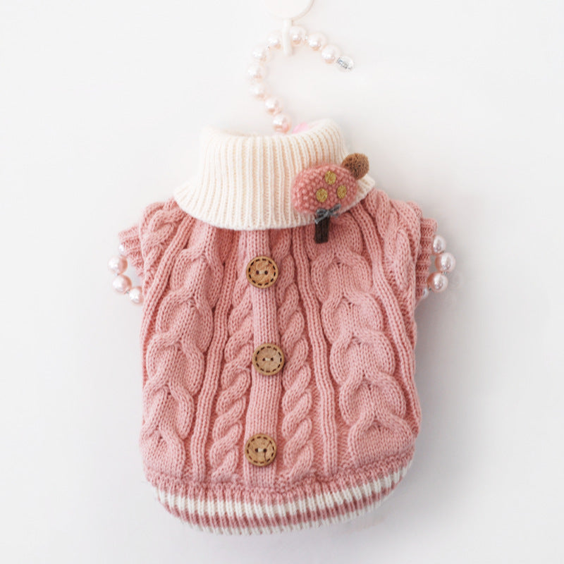 Classic Knitted Warm Pet Sweater Clothing For Small Dogs And Cats