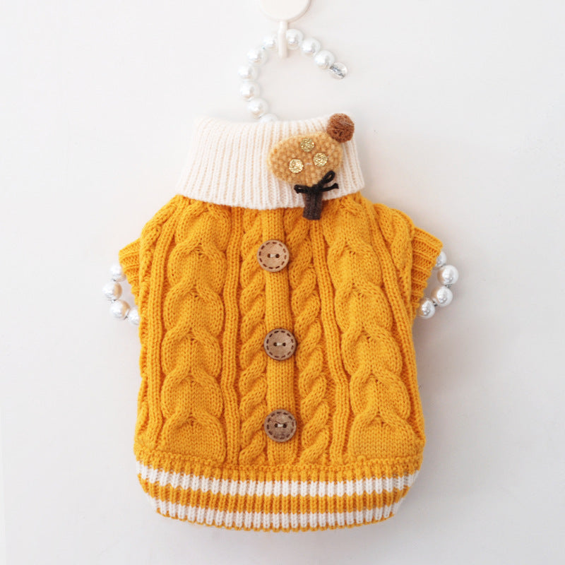Classic Knitted Warm Pet Sweater Clothing For Small Dogs And Cats