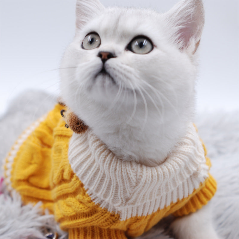 Classic Knitted Warm Pet Sweater Clothing For Small Dogs And Cats