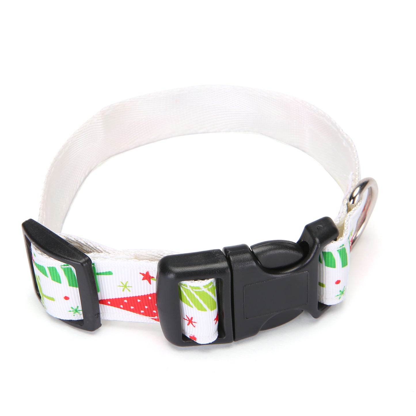 Red & Green Adjustable Christmas Collar for Dogs and Cats