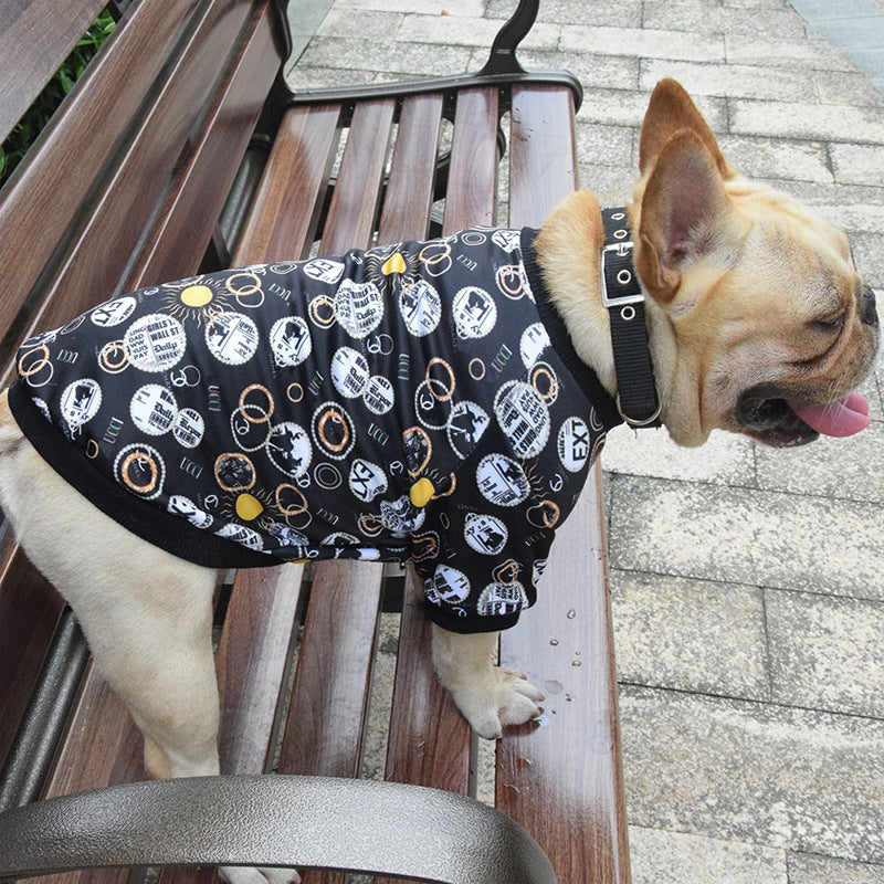 Printed Spring And Autumn Dog Clothes