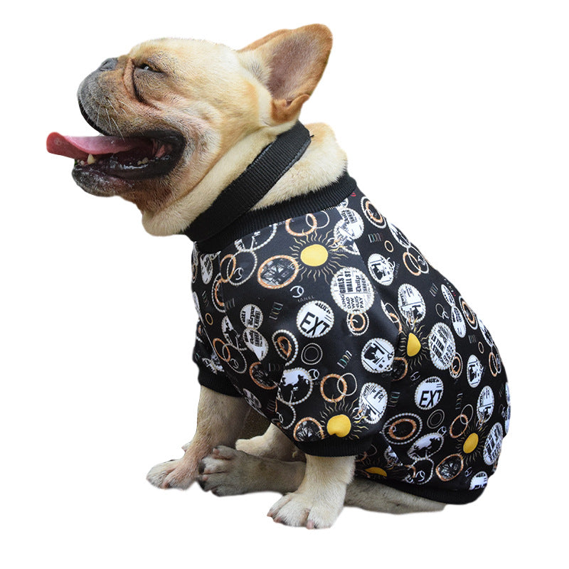 Printed Spring And Autumn Dog Clothes