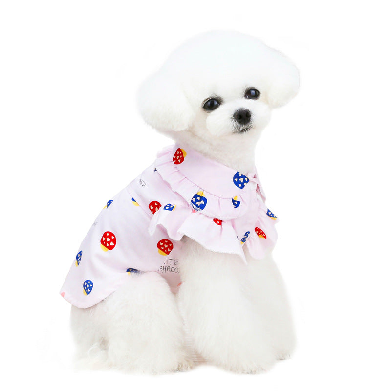 Thin Teddy Dog Cat Clothes for Spring