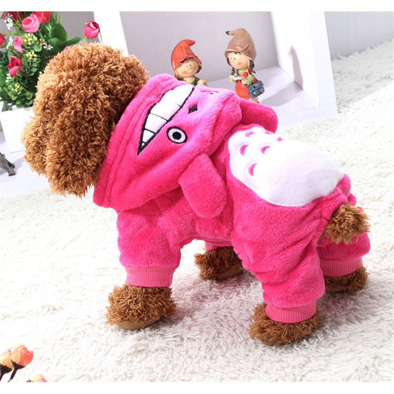 Cute Soft Fleece Pajamas Jumpsuit Clothes for Pets