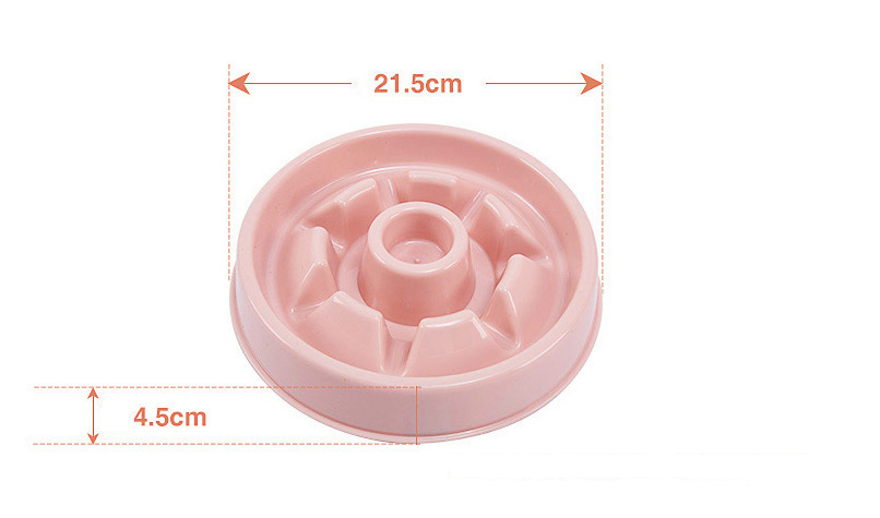 Plastic Dogs And Cats Choke Prevention Food Bowl