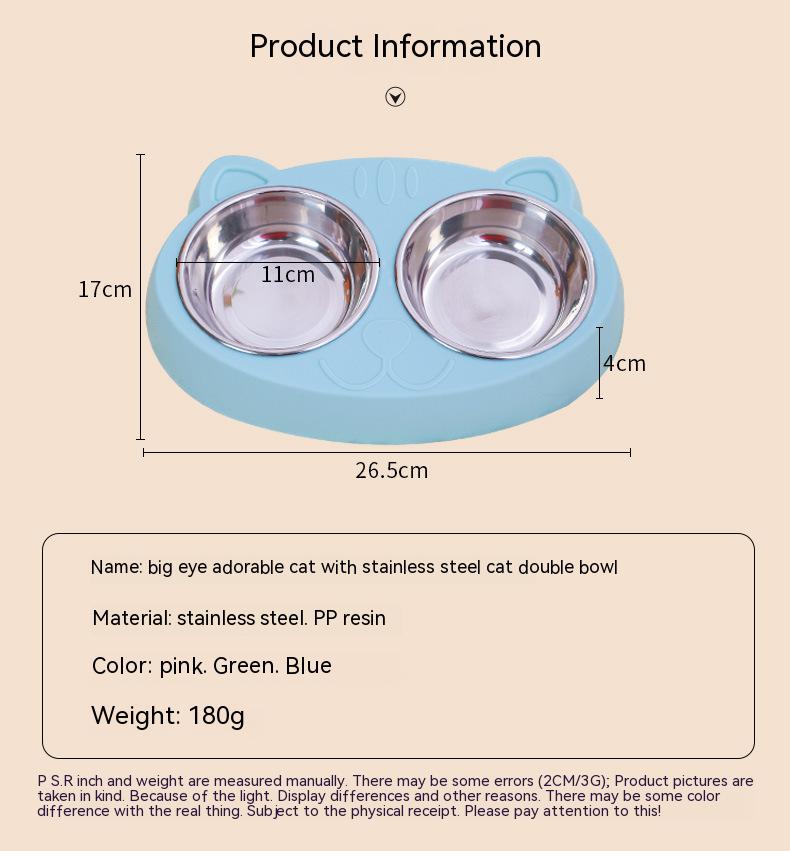 Pet Feeder Bowls With Non-Slip Resin Station For Dogs And Cats