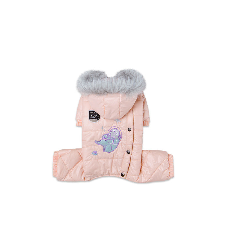 Pet dog fluffy hoodie thick clothes