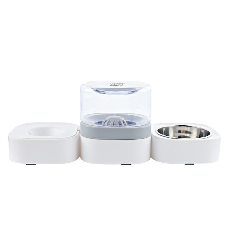 Cat and Pet Water Dispenser with Feeding Bowl