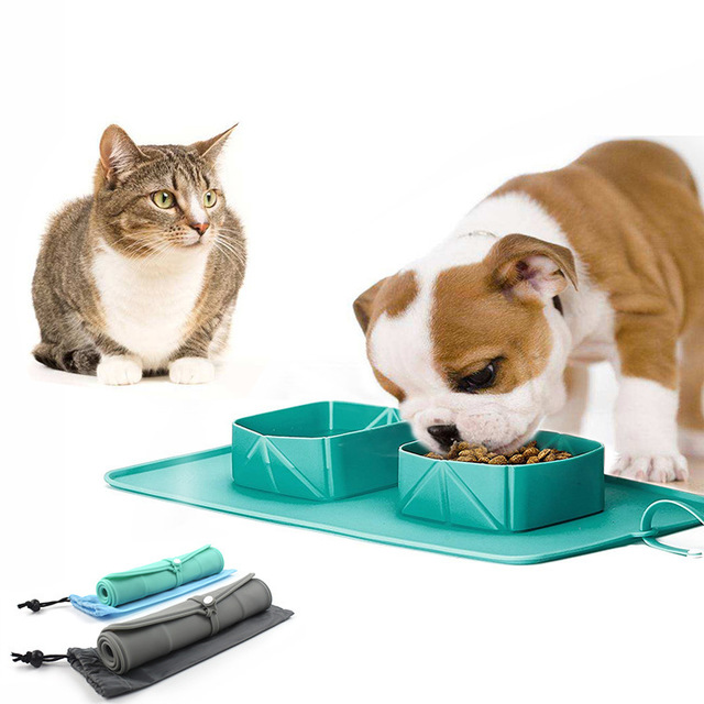 Silicone Folding Cat Dog Pet Bowl