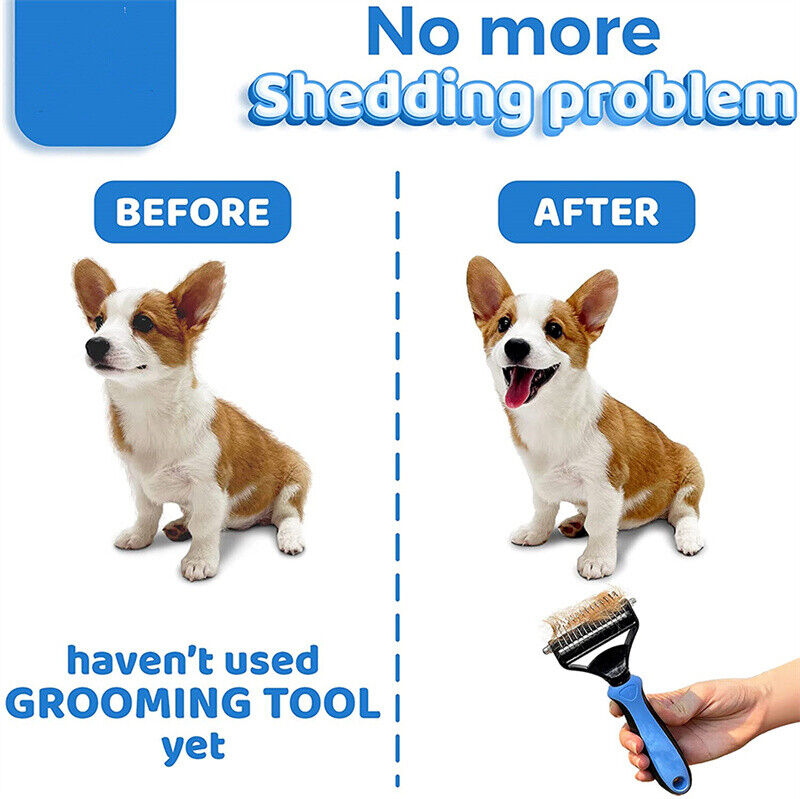 Pet double sided grooming brush comb