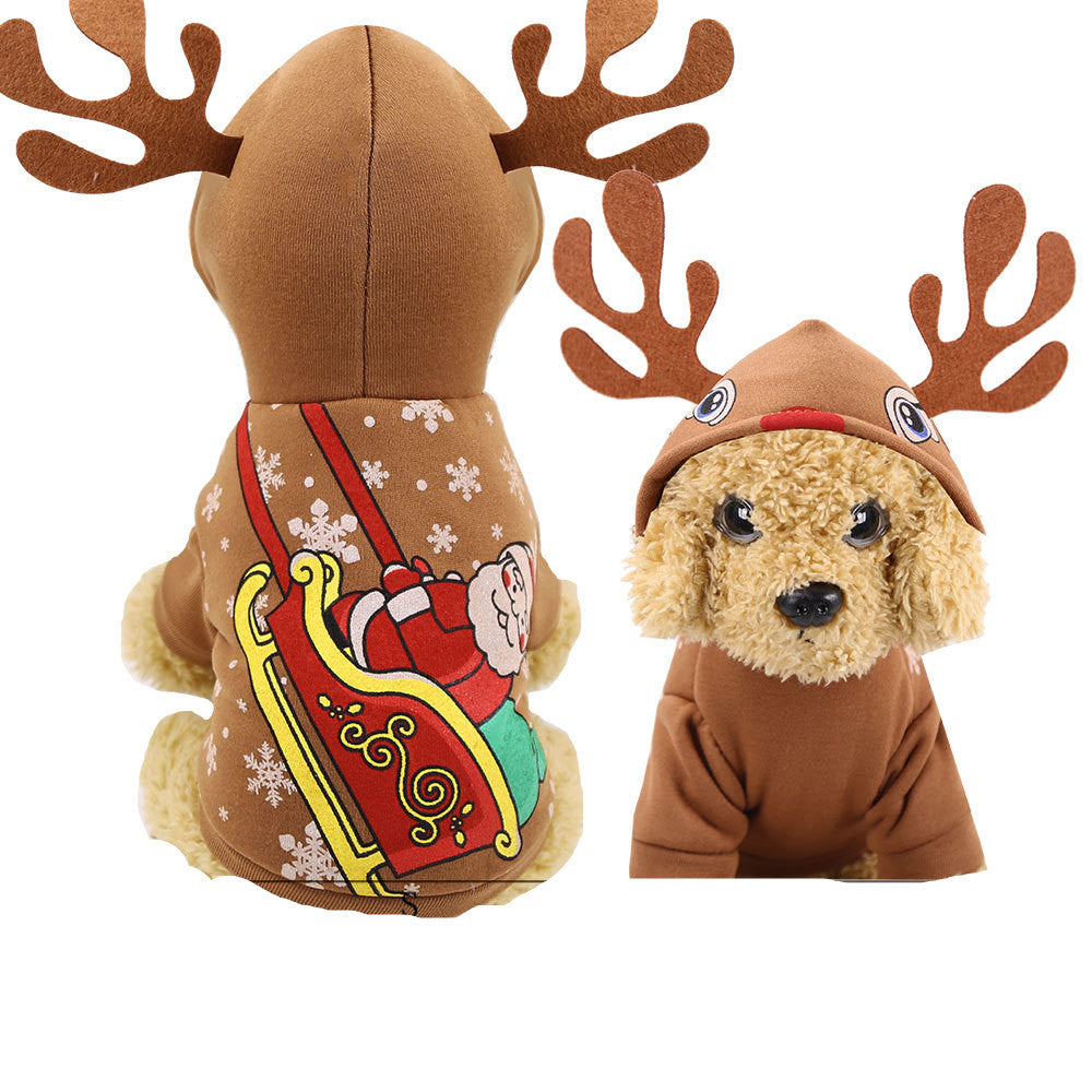Cute Christmas Decoration Hoodie Clothes for Dogs