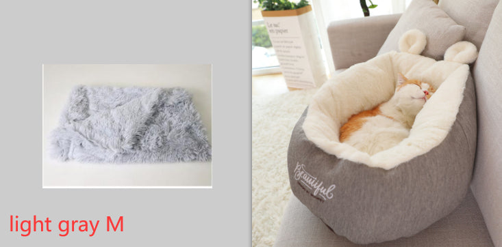 Soft Pet Sleeping Bed And Warming Cushion For Dogs And Cats