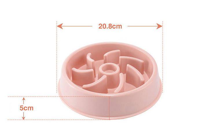 Plastic Dogs And Cats Choke Prevention Food Bowl