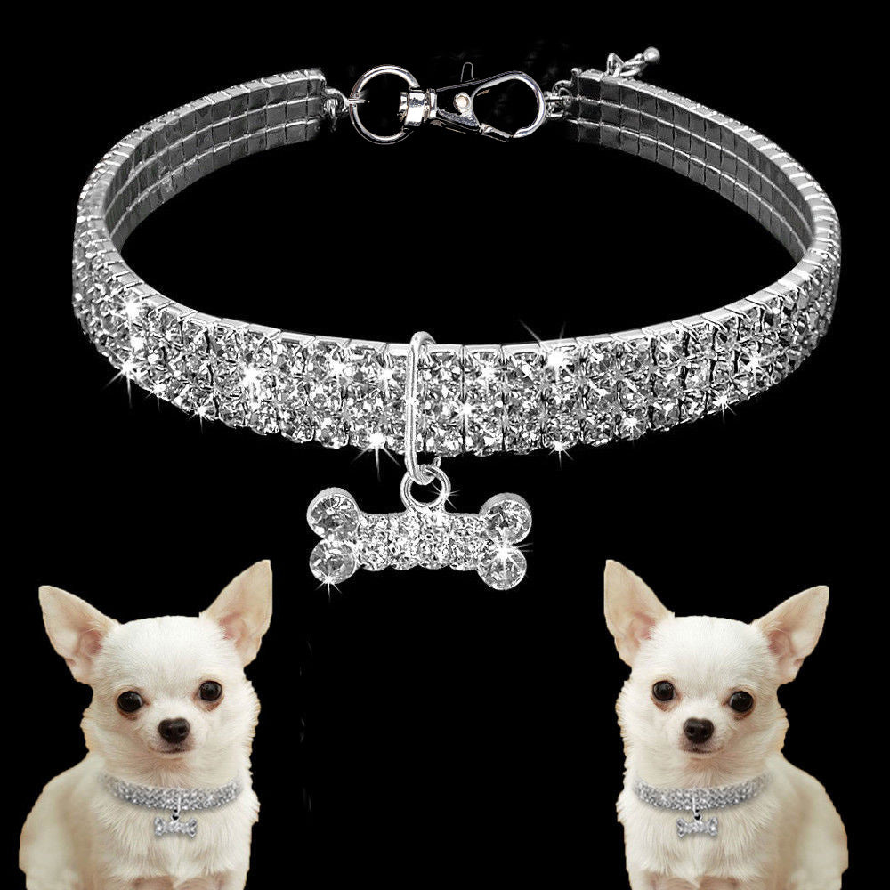 Crystal Dog Cat Collars
