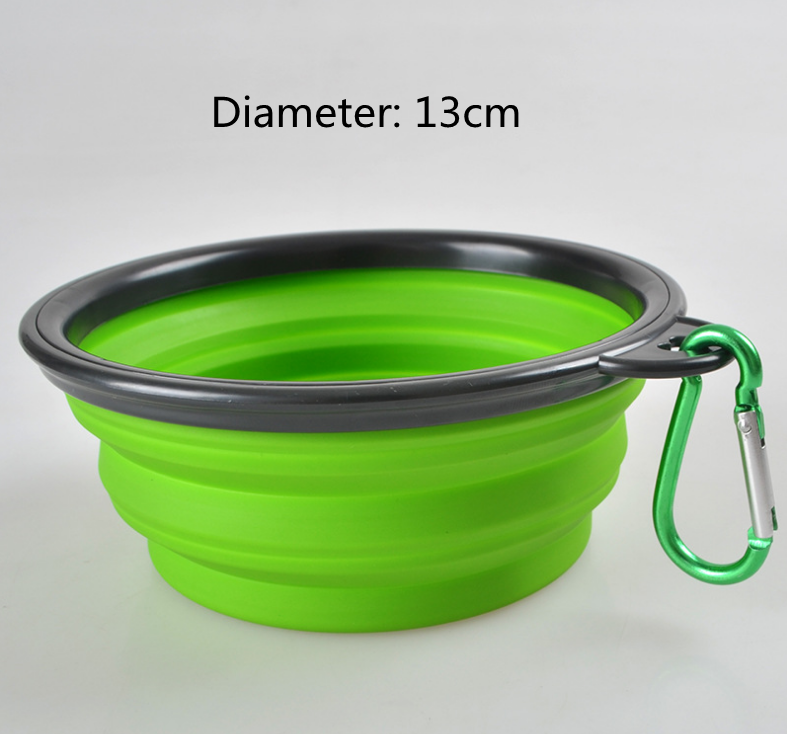 Folded silicone pet bowl