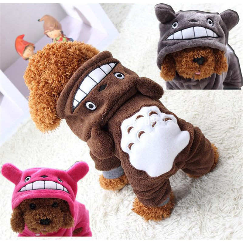 Cute Soft Fleece Pajamas Jumpsuit Clothes for Pets