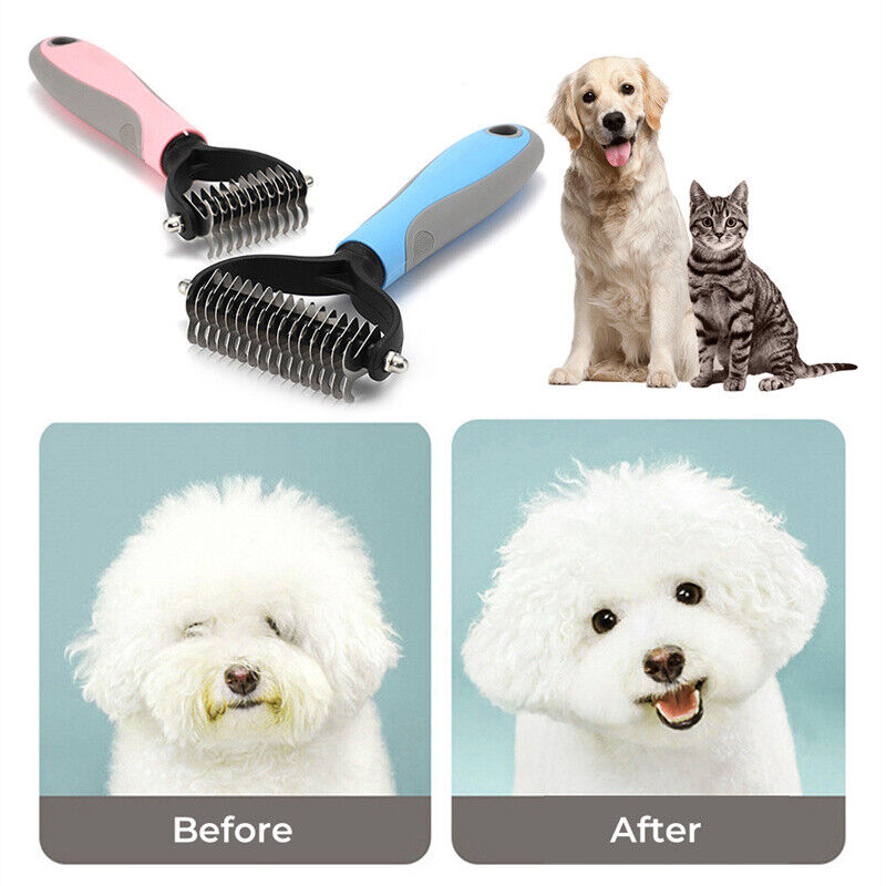 Pet double sided grooming brush comb