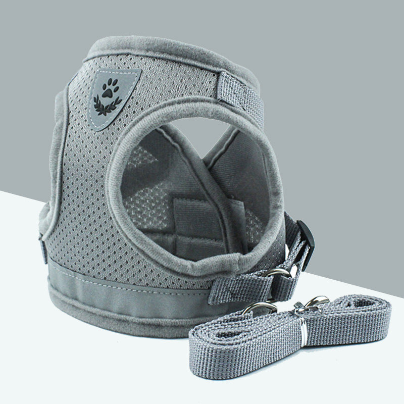 Breathable Mesh Chest Back Pet Leash
