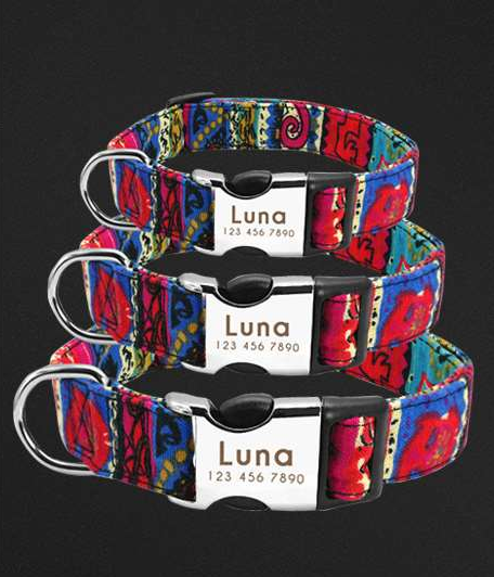 Pet Dog Name Collar | Custom Large Dog Lettering Tag