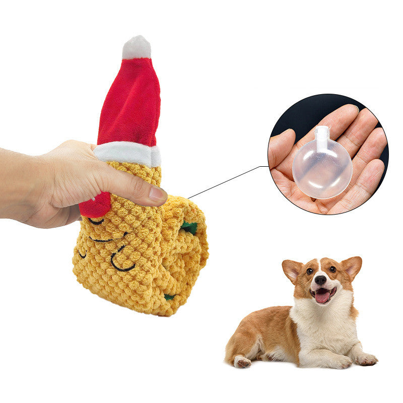 Christmas Elk Voice And Bite Tolerance Interactive Pet Toy
