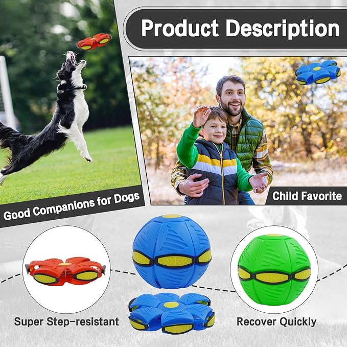 Flying UFO saucer shaped ball pet toys