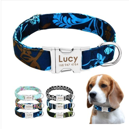 Pet Dog Name Collar | Custom Large Dog Lettering Tag
