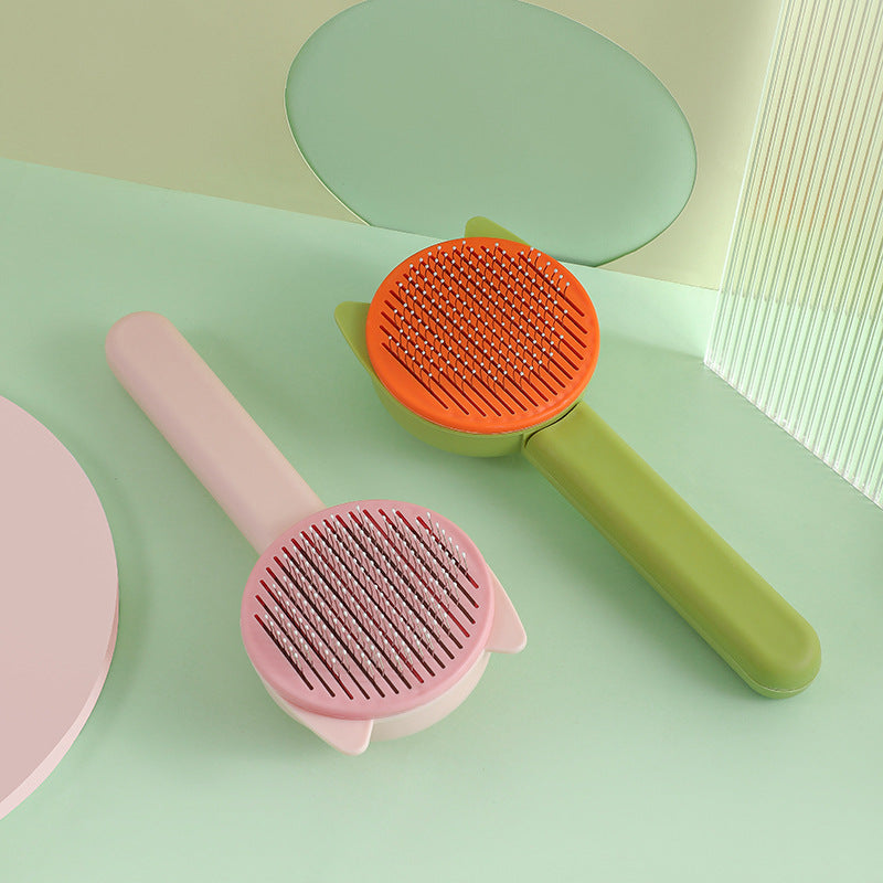 One Button Hair Removal Cleaning And Massage Pet Comb