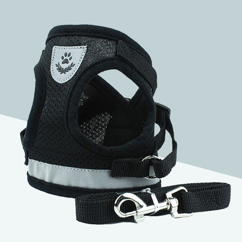 Breathable Mesh Chest Back Pet Leash