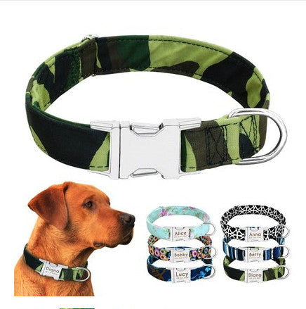 Pet Dog Name Collar | Custom Large Dog Lettering Tag