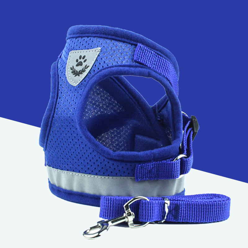 Breathable Mesh Chest Back Pet Leash