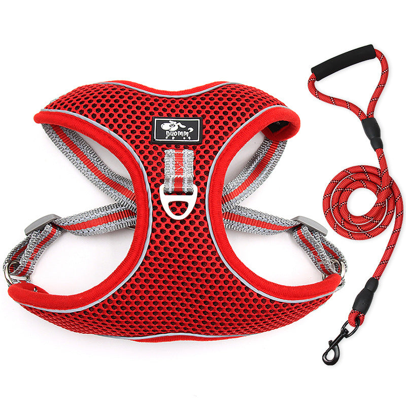 Large Dog Chest Strap With Reflective Breathable Rope