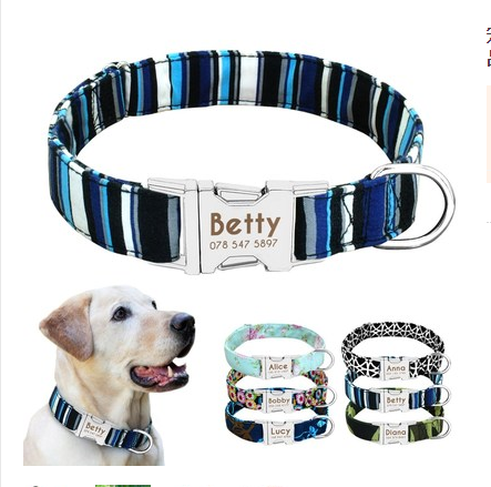 Pet Dog Name Collar | Custom Large Dog Lettering Tag