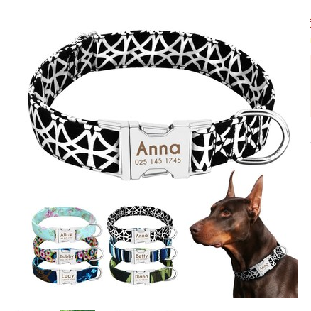 Pet Dog Name Collar | Custom Large Dog Lettering Tag