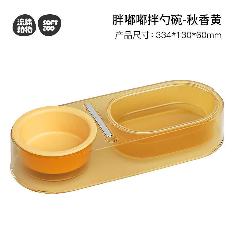 Pet Mixed Spoon Cat Diet Bowl