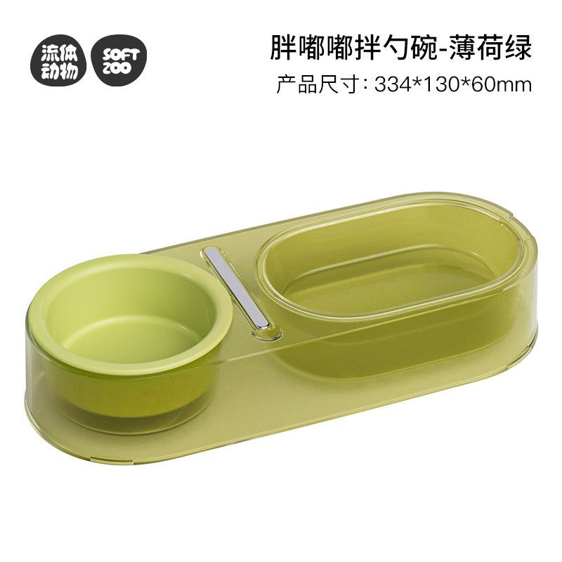 Pet Mixed Spoon Cat Diet Bowl