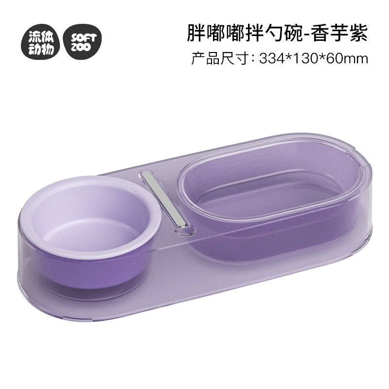 Pet Mixed Spoon Cat Diet Bowl